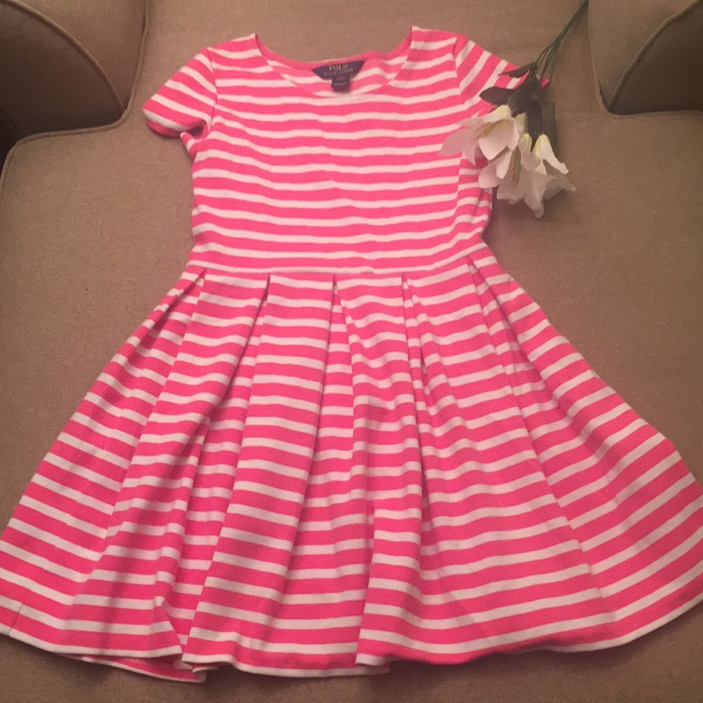 Polo Dress pink and white